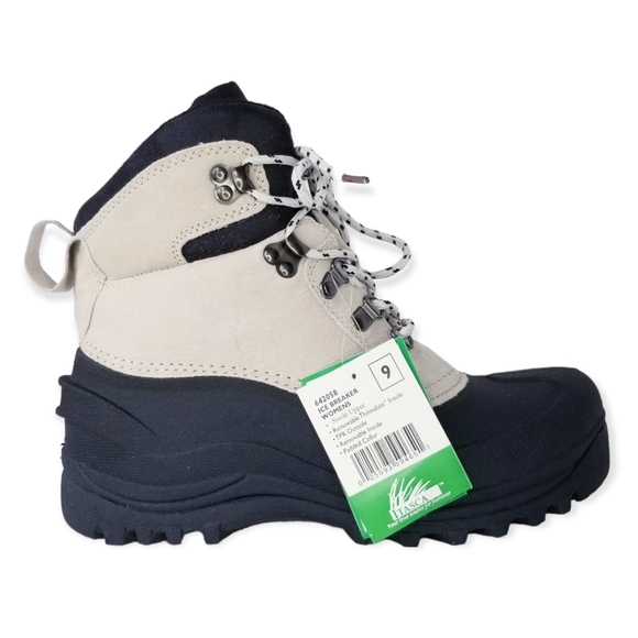 New Itasca "Ice Breaker" Grey Suede Insulated Winter Ankle Boots Woman's Size 9 - Picture 4 of 9